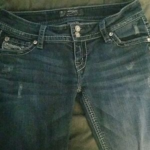 Silver boot cut jeans